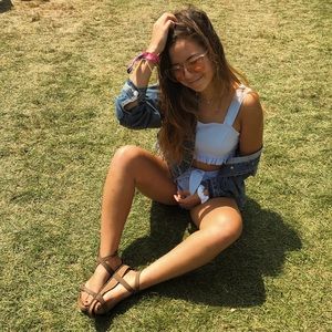 SHEIN baby blue two piece set - SIZE: small